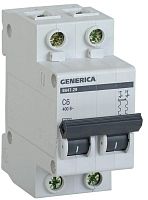 Выключатель автоматический модульный 2п C 6А 4.5кА ВА47-29 GENERICA IEK MVA25-2-006-C