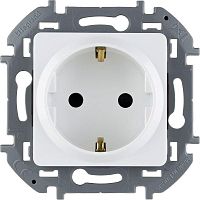 Розетка 1-м СП Inspiria 16А IP20 250В 2P+E защ. шторки немецк. стандарт бел. Leg 673730