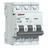 Выключатель автоматический модульный 3п 25А C 4.5кА ВА 47-63N PROxima EKF M634325C