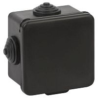 Коробка распаячная ОП 65х65х50мм с гермовводами 4 входа IP54 черн. KOR-65-65-50-4g-B Эра Б0061797