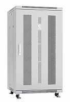Шкаф монтажный телекоммуникационный напольн. ND-05C-22U60/100 19дюйм 22U 600х1000х1166мм для распределит. и серверн. оборудования; передн. и задн. перфорир. двери ручка с замком RAL 7035 сер. Cabeus 7200c