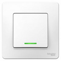Переключатель 1-кл. СП Blanca 10А IP20 (сх. 6) 250В с подсветкой бел. SchE BLNVS010611