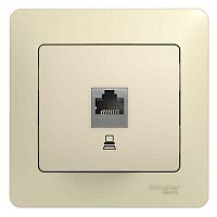 Механизм розетки комп. 1-м СП Glossa RJ45 беж. SchE GSL000281K