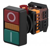 Кнопка PPBB-30N I-O d30мм неон/240В 1з+1р BBD20-PPBB-K51E ЭРА Б0045626