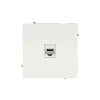 Розетка компьютерная 1-м KANT RJ45 кат.6A без шторки бел. магнолия DKC 7000673