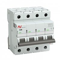 Выключатель автоматический модульный 4п C 25А 6кА AV-6 AVERES EKF mcb6-4-25C-av