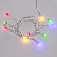 Гирлянда светодиодная "Шарики" 1.5м 10LED мультиколор провод прозр. 2хAA (батарейки не в комплекте) Neon-Night 303-092