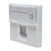 Панель лицевая 1 порт 45х45 Keystone шторка откидное маркиров. окно (DIY) SUPRLAN 10-0301-1