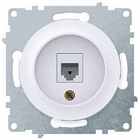 Механизм розетки комп. 1-м СП Florence 1xRJ45 кат.5e бел. 1E20701300 OneKeyElectro 2172770