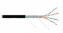 Кабель F/UTP 4 пары кат.5e (класс D) тест по ISO/IEC 100МГц ож BC (чистая медь) 24AWG (0.5мм) внутр./внеш. LSZH -40С нг(А)-HFLTx черн. (уп.305м) NIKOLAN NKL 4200C-BK