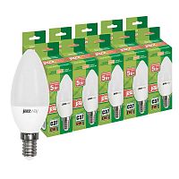 Лампа светодиодная PLED-ECO-C37 5Вт C37 3000К тепл. бел. E14 400лм 230В 50Гц (уп.10шт) JazzWay 2856548