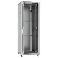 Шкаф монтажный телекоммуникационный напольный SH-05C-47U80/80 19дюйм для распред. и серверн. оборудования 47U 800х800х2277мм передн. стеклян. и задн. сплошн. метал. двери ручка с замком сер. (RAL 7035) Cabeus 7864c