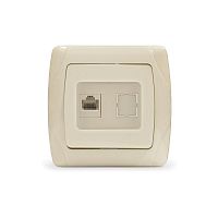 Розетка компьютерная 1-м СП Маргарита RJ45 сл.кость (ivory) UNIVersal М0035-I