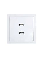 Розетка 2-мест. USB разъем СП ZIMA IP20 бел. LEZARD 704-0288-192