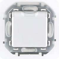 Розетка 1-м СП Inspiria 16А IP44 250В 2P+E защ. шторки с крышкой немецк. стандарт бел. Leg 673740