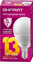 Лампа светодиодная 90 543 OLL-G45-13-230-2.7К-E14-FR PRO 90-240В ОНЛАЙТ 90543