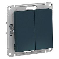 Выключатель 2-кл. AtlasDesign (сх. 2) 10А с самовозвратом механизм изумруд SE ATN000817