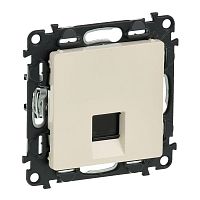 Механизм розетки комп. 1-м Valena Life RJ45 CAT.5E UTP с лицевой панелью сл. кость Leg 753540