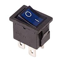 Выключатель клавишный 250В 6А (4с) ON-OFF син. с подсветкой Mini (RWB-207 SC-768) Rexant 36-2191