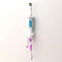 Держатель для хранения электрических зубных щеток и насадок монтаж без сверления бел. Rexant 38-0716