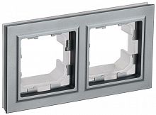 Рамка 2-м IP44 BRITE РУ-2-БрС-44 сталь IEK BR-M22-44-K46