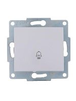 Механизм кнопки звонка 1-кл. 1п СП Karina 10А IP20 бел. LEZARD 707-0288-103
