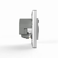 Розетка 1-м СП Pixel с заземл. с 2-мя заряд. устр. USB тип A+C IP20 механизм алюм. TOKOV ELECTRIC TKE-PX-R1U2AC-C03