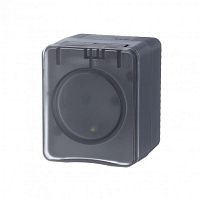 Розетка ОП AtlasDesign Profi54 с заземл. со шторками 16А 250В антрацит SchE ATN544045