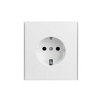 Розетка 1-м СП STRONG MIELE 16А с заземл. защ. шторки жемчуж. Kranz KR-78-0701-4