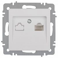 Розетка Intro Accent 6-303-01 информационная RJ45 IP20 СУ бел. Intro Б0063624
