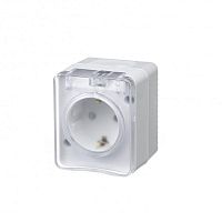 Розетка ОП AtlasDesign Profi54 с заземл. со шторками 16А 250В бел. SchE ATN540145
