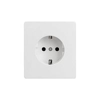 Розетка 1-м СП ROUND MIELE 16А с заземл. защ. шторки перламутр Kranz KR-78-0701-1