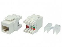 Вставка Keystone Jack RJ-45(8P8C) категория 5e тип 180град. KJ8-8P8C-C5e-180-WH бел. Hyperline 426192