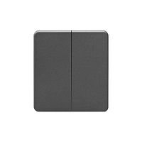 Выключатель 2-кл. СП ROUND MIELE 10А титан Kranz KR-78-0706-2
