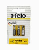Бита TX10/TX15/TX20 25мм Industrial (блист.3шт) FELO 02693116