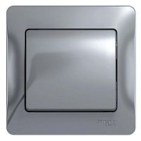Выключатель 1-кл. СП Glossa 10А IP20 (сх. 1) 10AX в сборе алюм. SchE GSL000312
