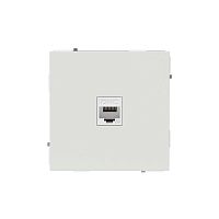 Розетка компьютерная 1-м KANT RJ45 кат.6A без шторки бел. песок DKC 7010673
