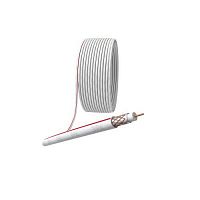 Кабель коаксиальный SAT 50м 75Ом Cu/оплетка Cu 75% PVC бел. (уп.50м) Эра Б0044620
