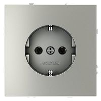 Розетка 1-м СП S70 16А с заземл. механизм сталь Voltum VLS040105