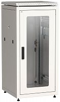 Шкаф сетевой 19дюйм LINEA N 24U 600х600мм стеклянная передняя дверь задняя металлическая сер. ITK LN35-24U66-GM