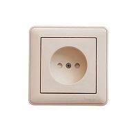 Розетка 1-м СП W59 16А IP20 защ. шторки без заземл. сл. кость SchE RS16-151-28