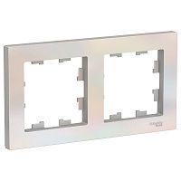 Рамка 2-м AtlasDesign универс. жемчуг SchE ATN000402