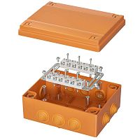 Коробка FS 240х190х90мм IP55 12п 450В 32А 10кв.мм с кабельными вводами и клеммниками пластик. DKC FSK411210