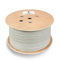 Кабель витая пара SF/UTP кат.5E 4х2х24AWG patch PVC нг(А)-LS SFTP-4P-Cat.5e-PATCH-GY сер. (уп.305м) Cabeus 7260c