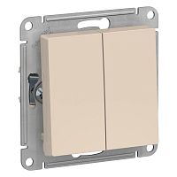 Механизм переключателя 2-кл. СП AtlasDesign 10А IP20 (сх. 6/2) 10AX беж. SchE ATN000265