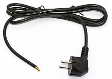 Кабель PWC-SHM-OE-3.0-BK 3х1.0кв.мм с вилкой Schuko (open end) 3м черн. Hyperline 229246