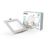 Светильник светодиодный Basic Downlight 5Вт 4000К IP20 400лм 170-260В 95х26 квадрат бел. GAUSS 9031420205