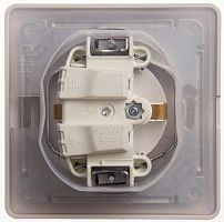 Розетка 1-м СП Glossa 16А IP44 с защ. крышкой защ. шторки с заземл. в сборе бел. SchE GSL000148