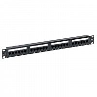 Патч-панель TERACOM PRO 19дюйм кат.5E 1U неэкранированная UTP 24 порта RJ-45 Dual IDC с органайзером EKF TRP-PPNL-5EUTP-C1U24