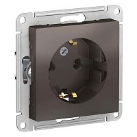 Механизм розетки 1-м СП AtlasDesign 16А с заземл. мокко SchE ATN000643